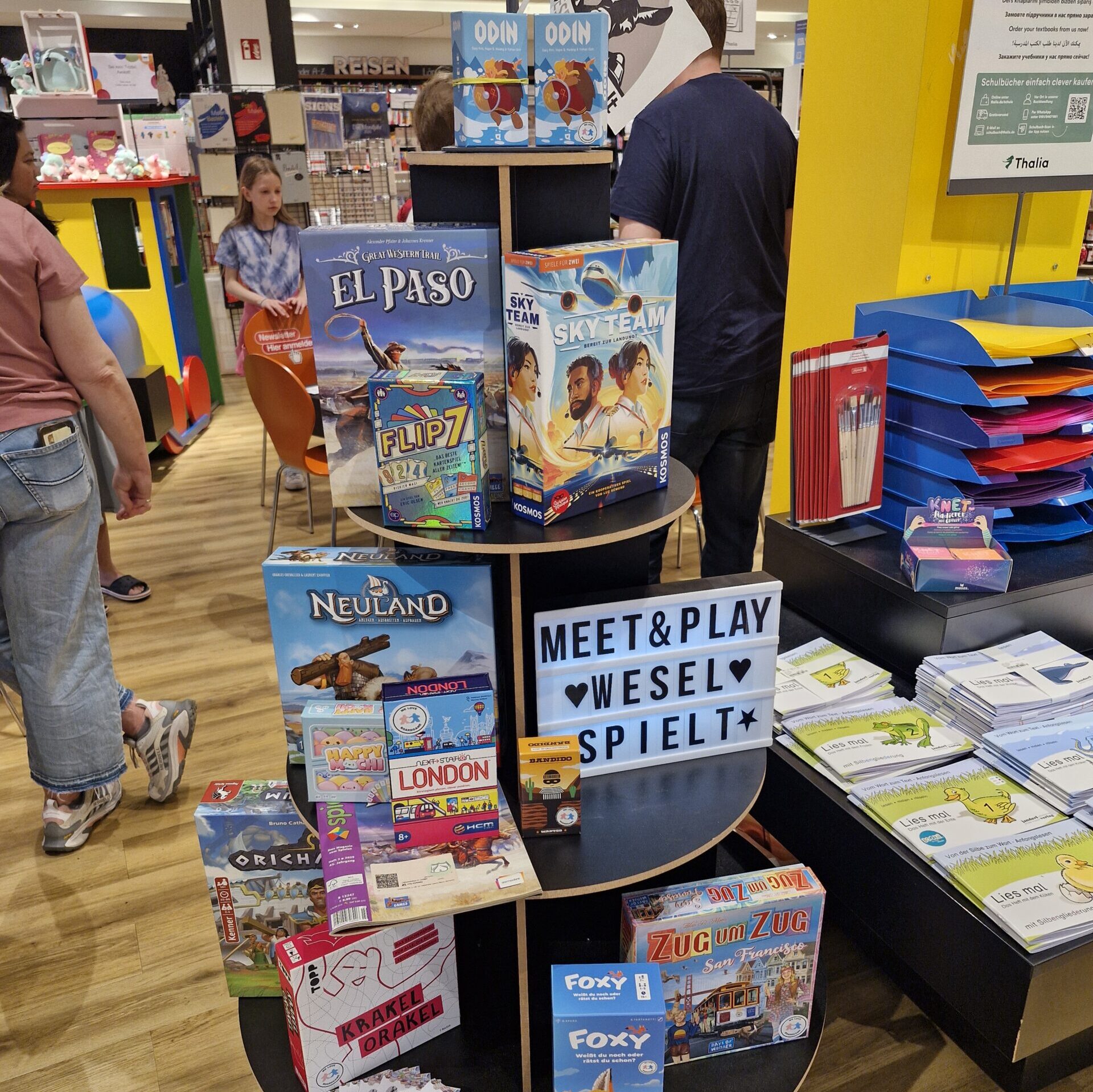 wESEL spielt in der Mayerschen Buchhandlung - Spieleauswahl