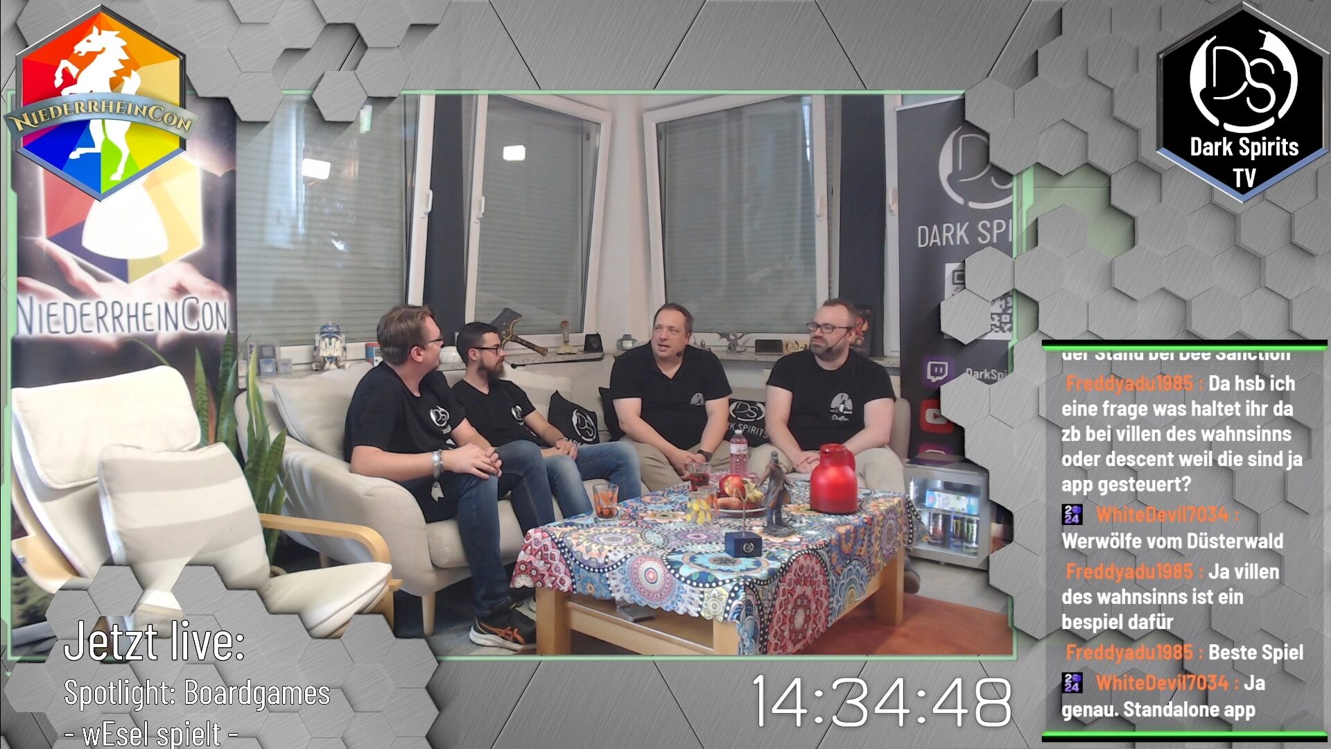 wESEL spielt e.V. auf der NRC 2025 - Dark Spirits TV Livestream - Spotlight Boardgames