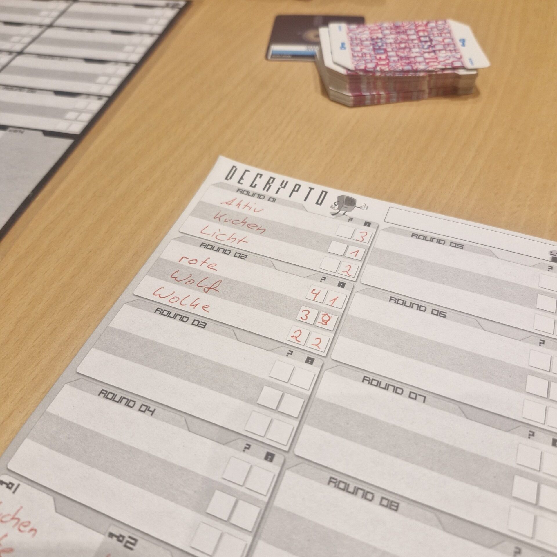 Spieleabend in der VHS - Decrypto