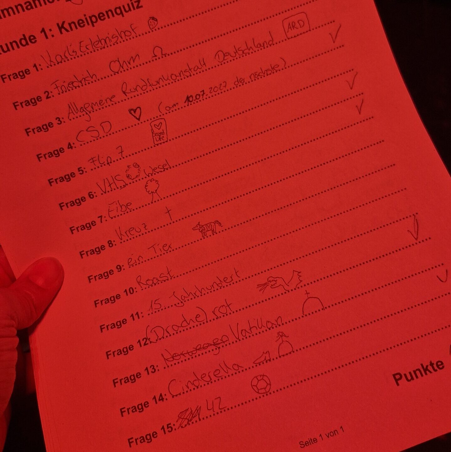 Scala Quiz 9.0 mit dem wESEL spielt e.V. - Kneipenquiz Comic